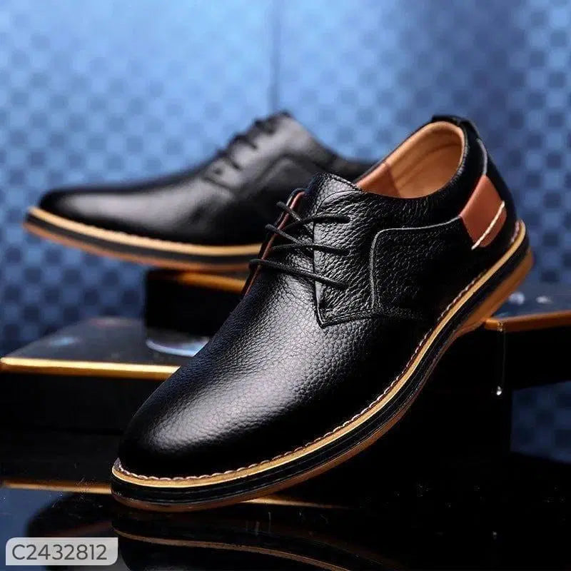 MENS DERBY SEMI FORMAL BLACK SHOE
