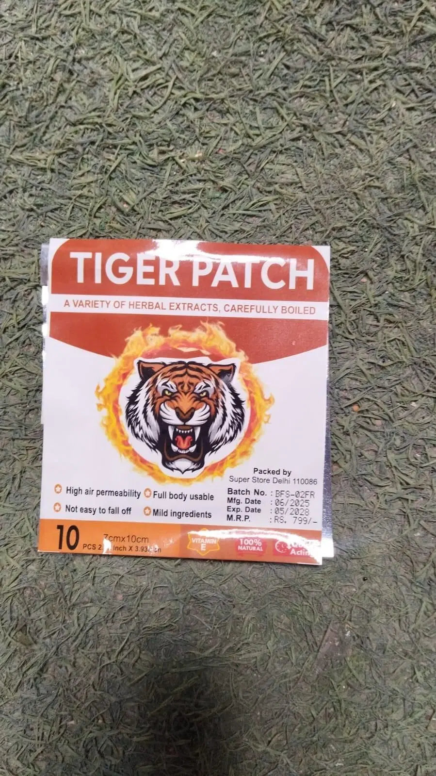 Tiger Patch Herbal Body Patch (10 PCS) | Full Body Use Pain Relief Patch