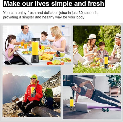 6 Blade Portable Smoothie Maker | USB Rechargeable Electric Juicer (380ml)