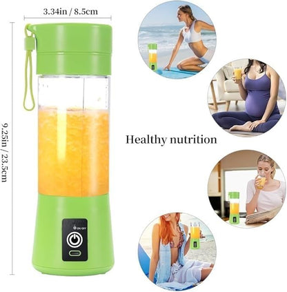 6 Blade Portable Smoothie Maker | USB Rechargeable Electric Juicer (380ml)