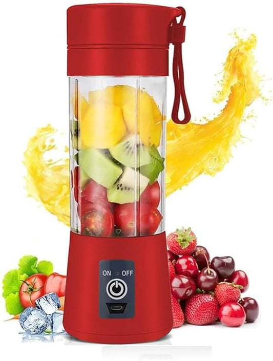 6 Blade Portable Smoothie Maker | USB Rechargeable Electric Juicer (380ml)