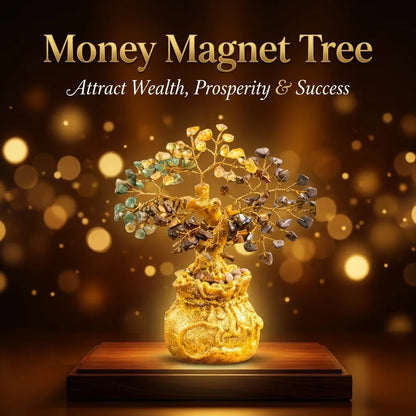 Money Magnet Crystal Tree | Feng Shui Wealth Enhancer for Money, Success & Prosperity | Perfect Gift for Home, Office & Business Growth