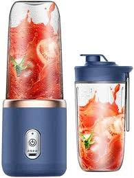 Portable Blender 500ml | USB Rechargeable Juicer Cup | 6-Blade Smoothie Maker | Mini Mixer Grinder for Travel, Gym & Kitchen | Self-Cleaning | 1500mAh Battery