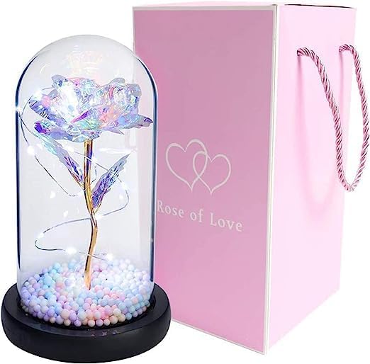 Artificial Colorful Flower Rose Gift Led Light