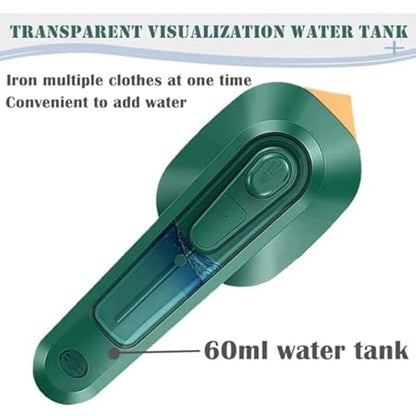 Portable Micro Steam Iron | 2-in-1 Dry & Wet Iron | 60ml Water Tank | Travel-Friendly Garment Steamer