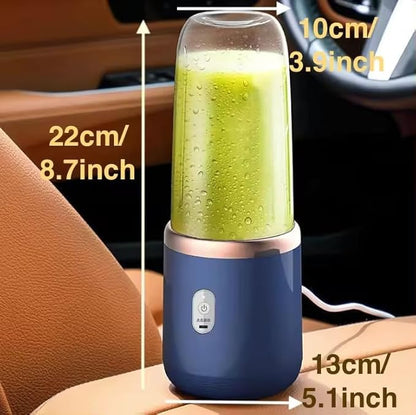 Portable Blender 500ml | USB Rechargeable Juicer Cup | 6-Blade Smoothie Maker | Mini Mixer Grinder for Travel, Gym & Kitchen | Self-Cleaning | 1500mAh Battery