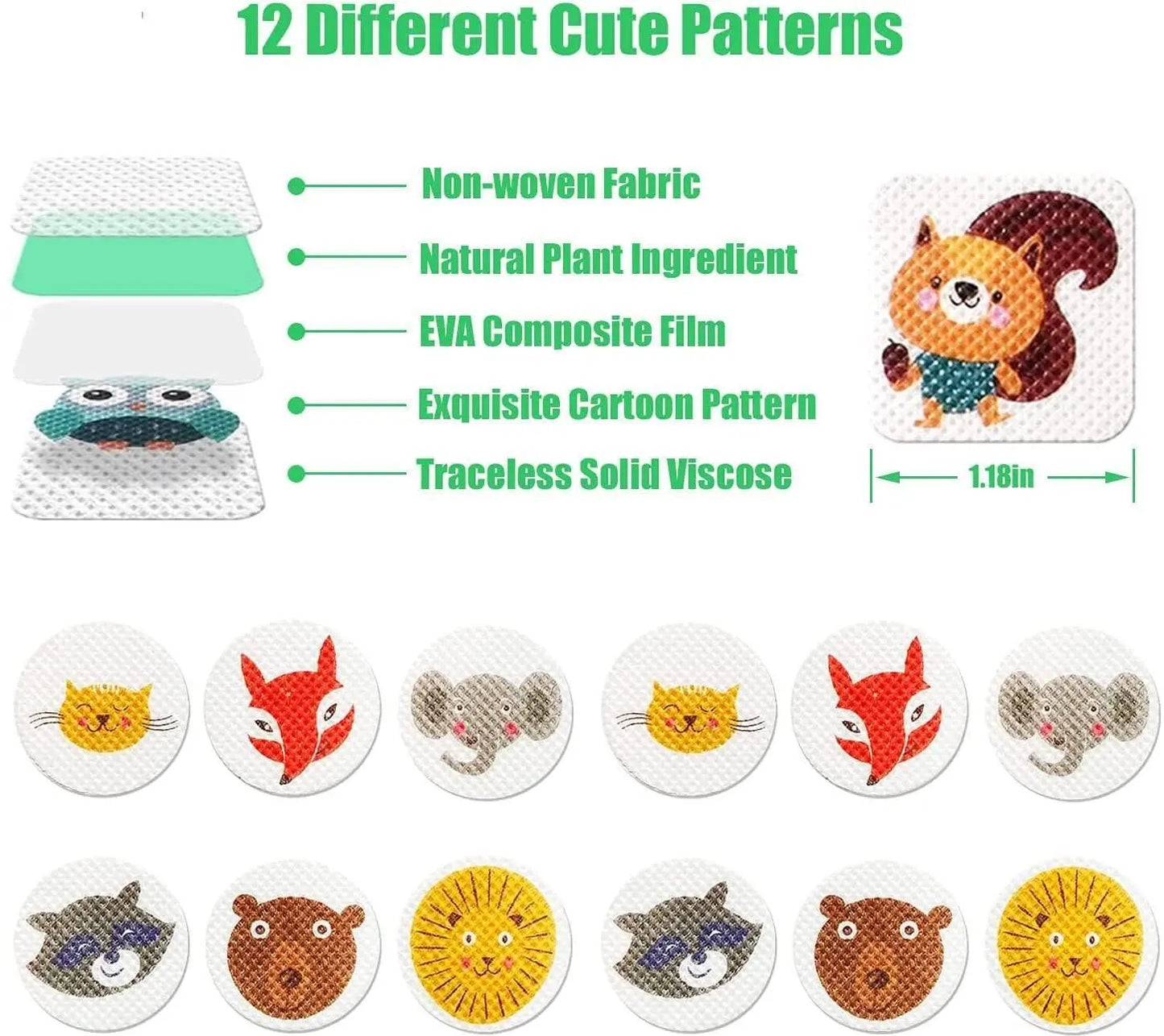 Mosquito Repellent Patches (Pack of 36 Patches)(Buy 1 Get 1 Free)