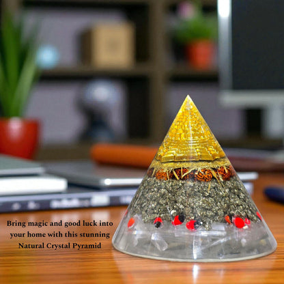 Self-Charging Laxmi Wealth Pyramid – 75mm Prosperity Energizer