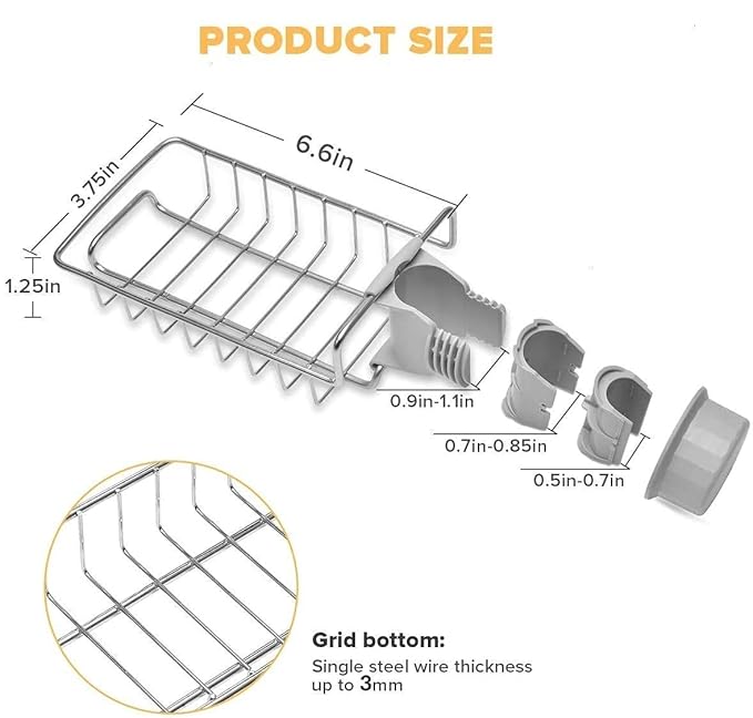 Stainless Steel Adjusting Multifunctional Over Kitchen Sink Clamp