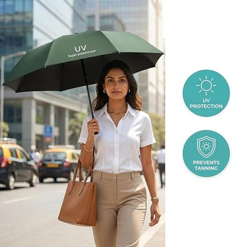 UV Protection Auto Open & Close Compact Travel Umbrella | Windproof & Waterproof