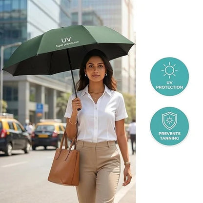 UV Protection Auto Open & Close Compact Travel Umbrella | Windproof & Waterproof