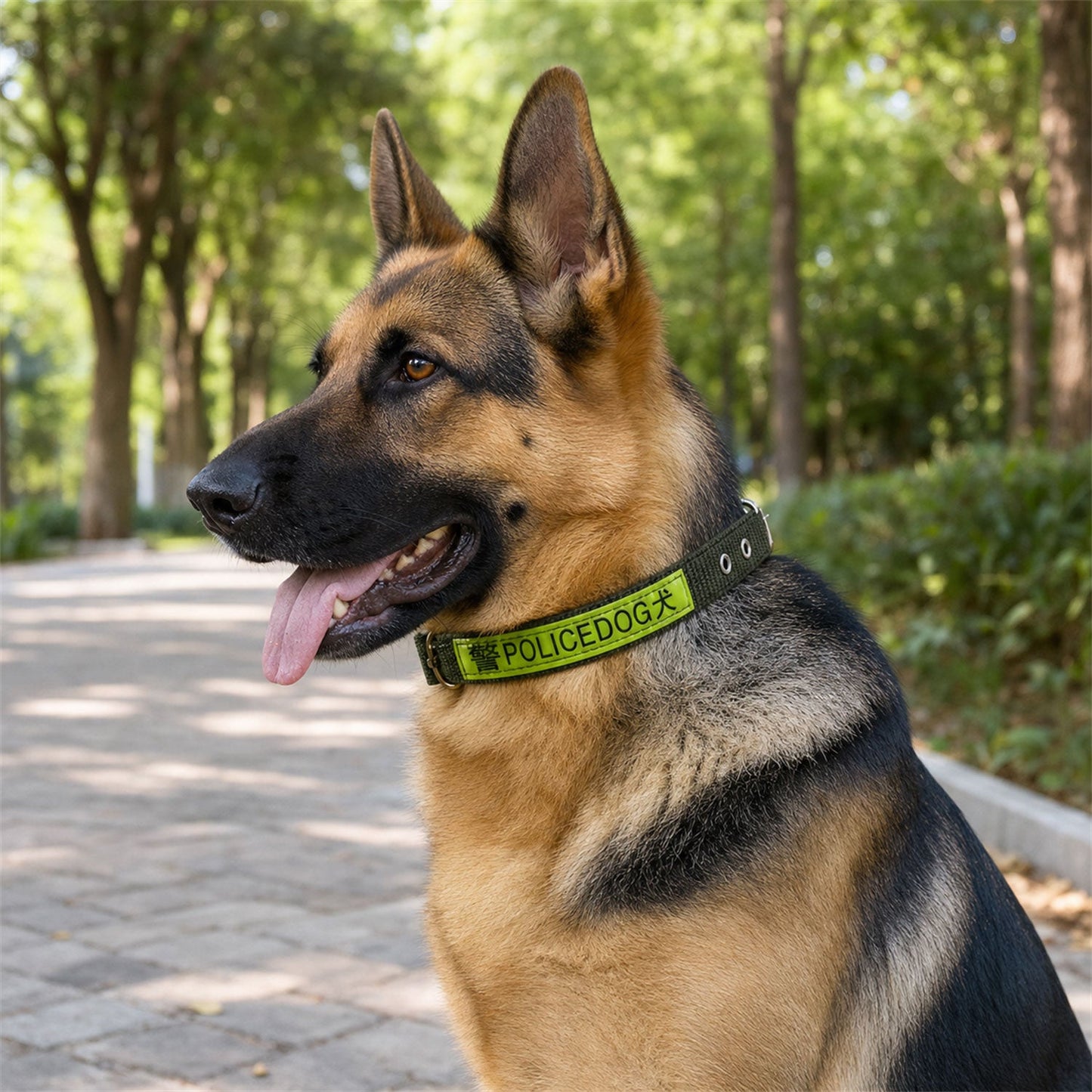 Heavy Duty Nylon Dog Collar  Reflective  Adjustable For Active Dogs