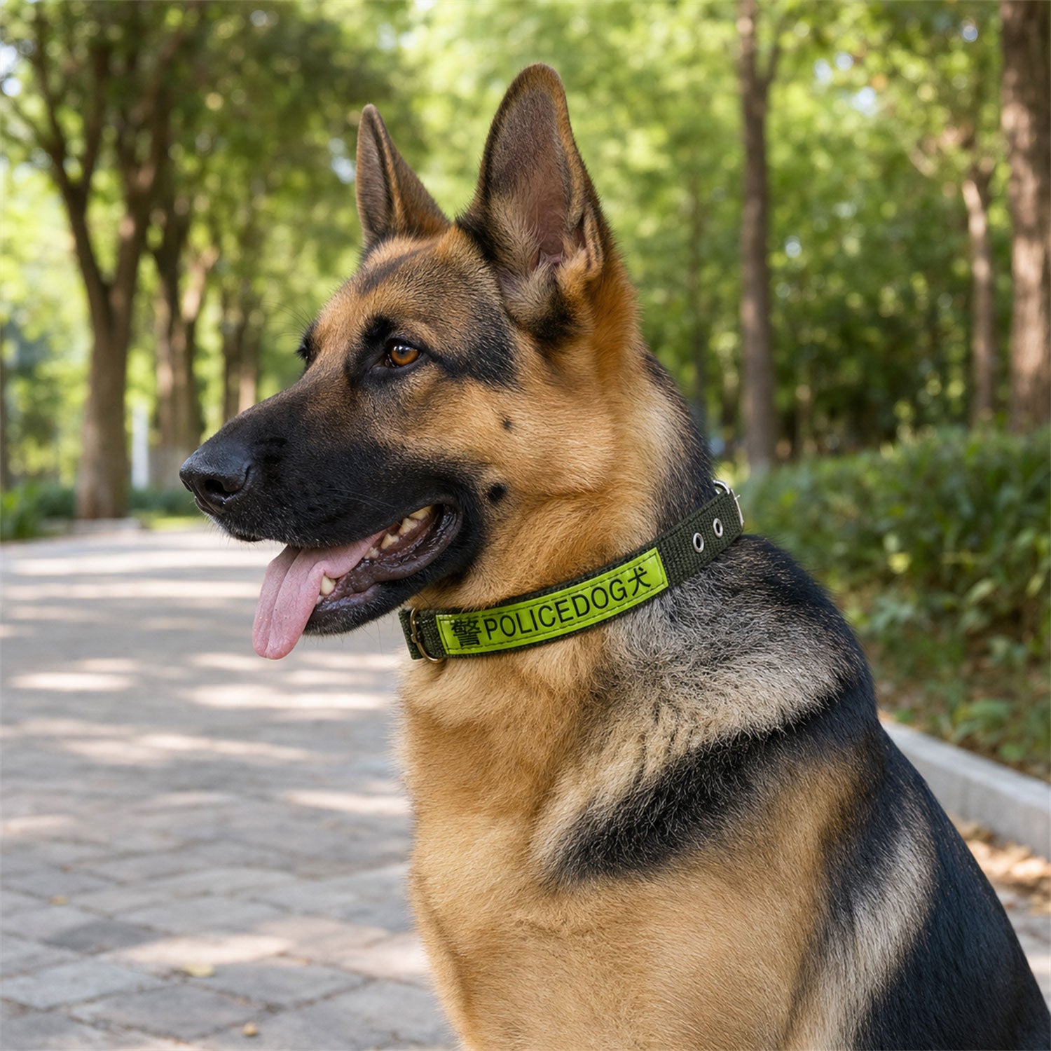 Heavy Duty Nylon Dog Collar  Reflective  Adjustable For Active Dogs