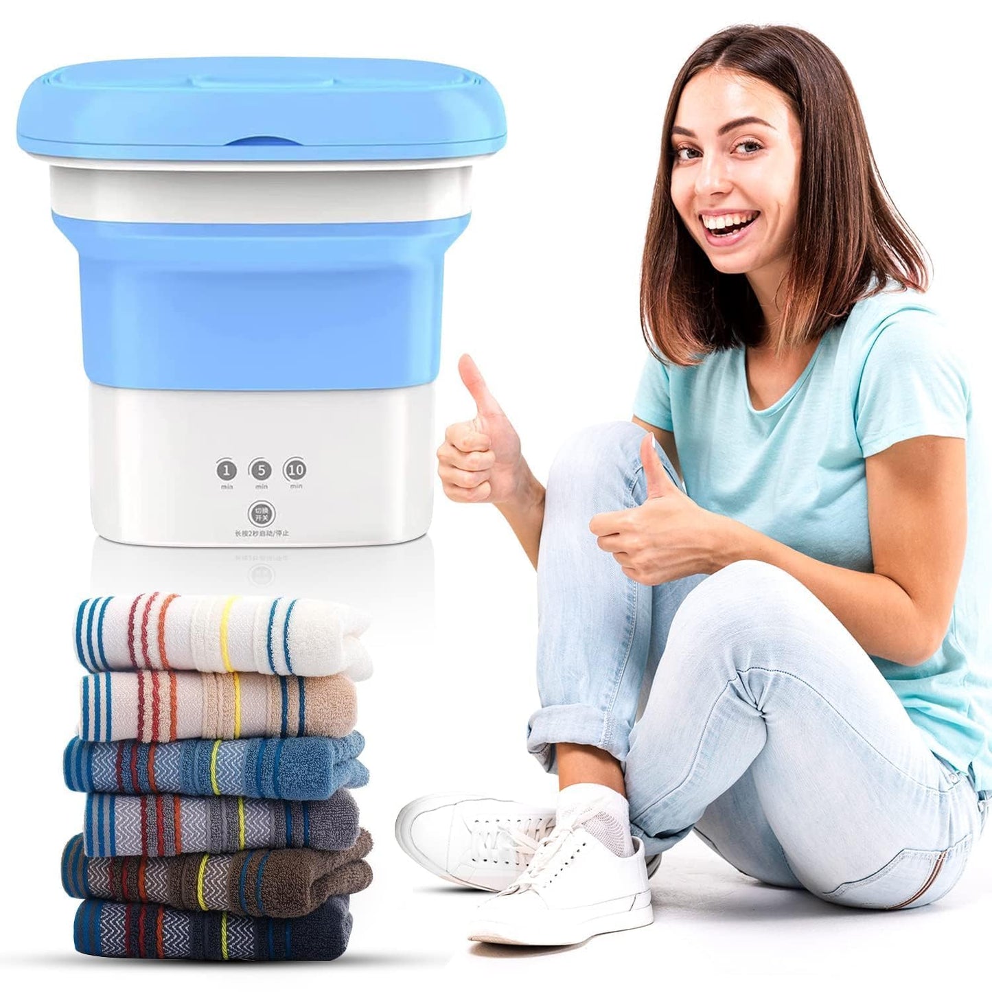 Washing-Machine-Mini-Washer-9L-High-with-Modes-Deep-Cleaning-for-Underwear-Baby-Clothes-or-Small-Items-Foldable-Washing-Machine-UV-Light