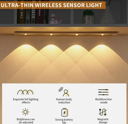 LED Power Motion Sensor Cabinet  With USB Rechargeble