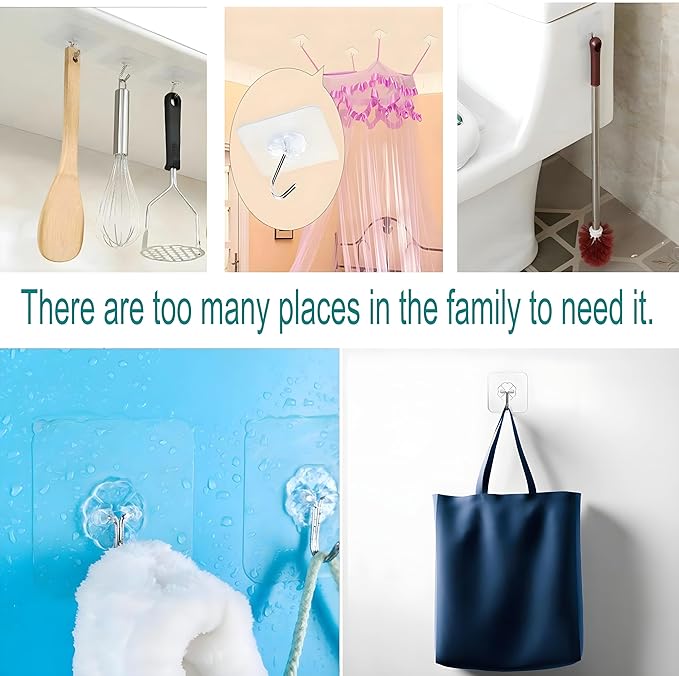 Self Adhesive Wall Hooks (Pack of 10)