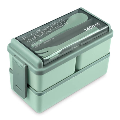 3 Containers Plastic Lunch Box (3 CONTAINERS, 1 Spoon, 1 Fork)