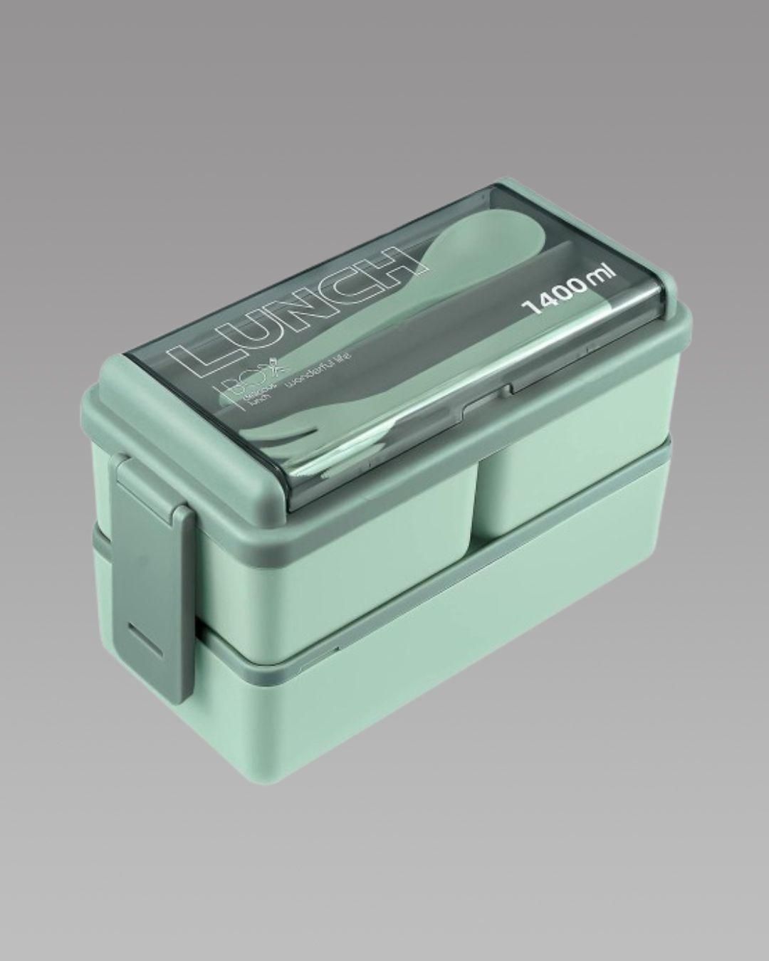 3 Containers Plastic Lunch Box (3 CONTAINERS, 1 Spoon, 1 Fork)