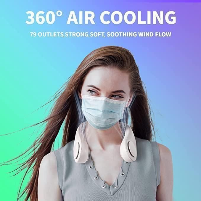 Portable Bladeless Neck Fan - 360° Cooling Rechargeable Wearable Fan