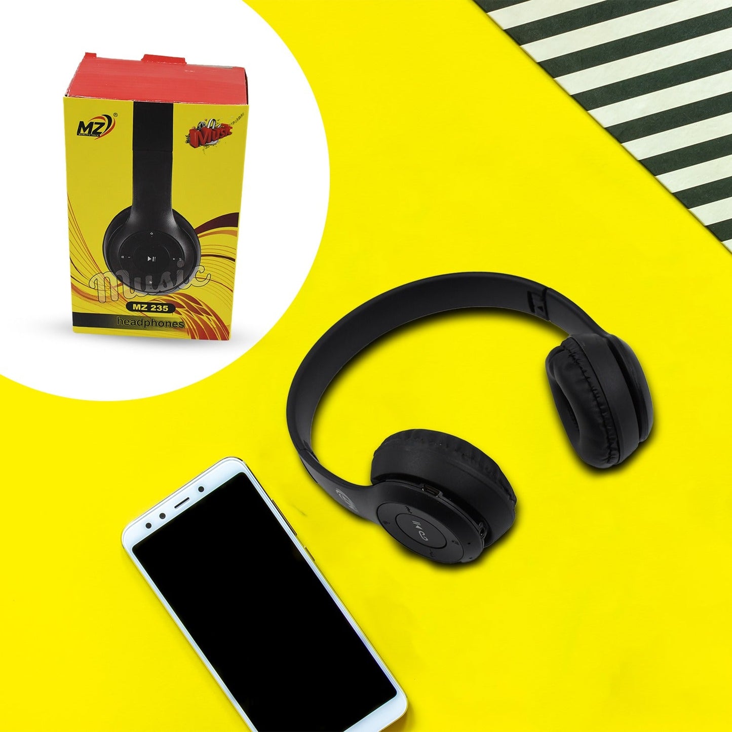 Over The Head Bluetooth wireless Headset With Calling Function