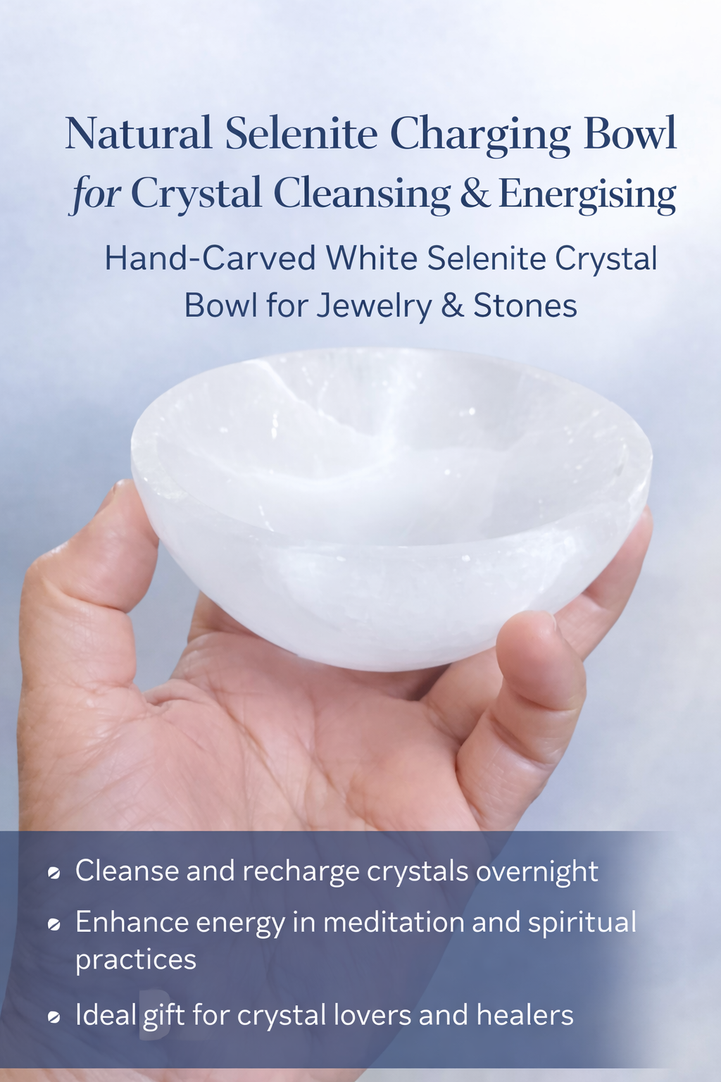 Recharge, cleanse and energise your crystals with our Premium Morroco Natural Selenite Charging Bowl. Perfect for crystal healing, meditation &  positive energy