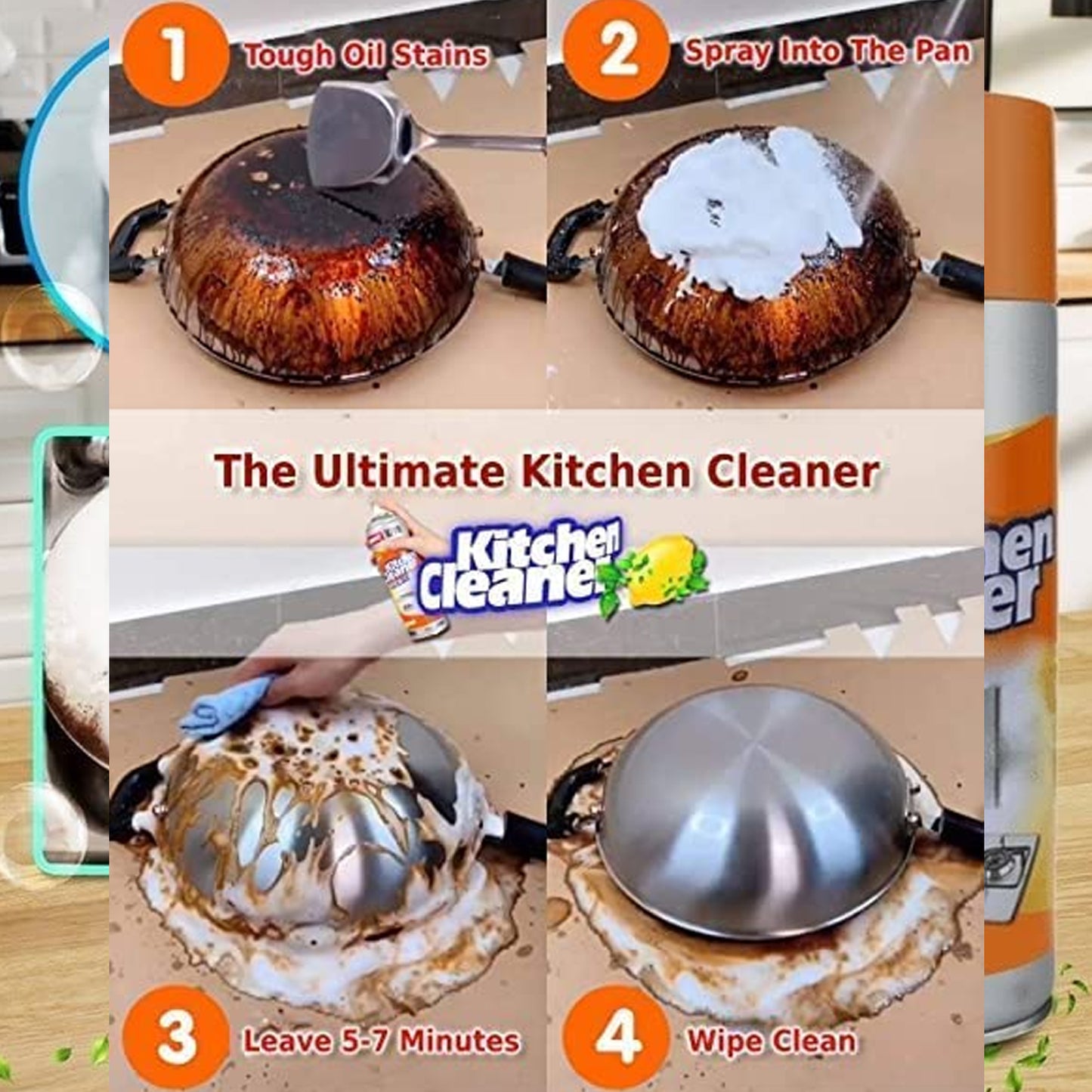 Multipurpose Bubble Foam Cleaner Kitchen Cleaner Spray (500 Ml)