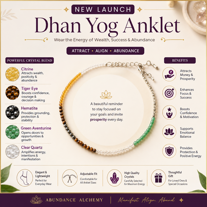 Dhan Yog Crystal Anklet