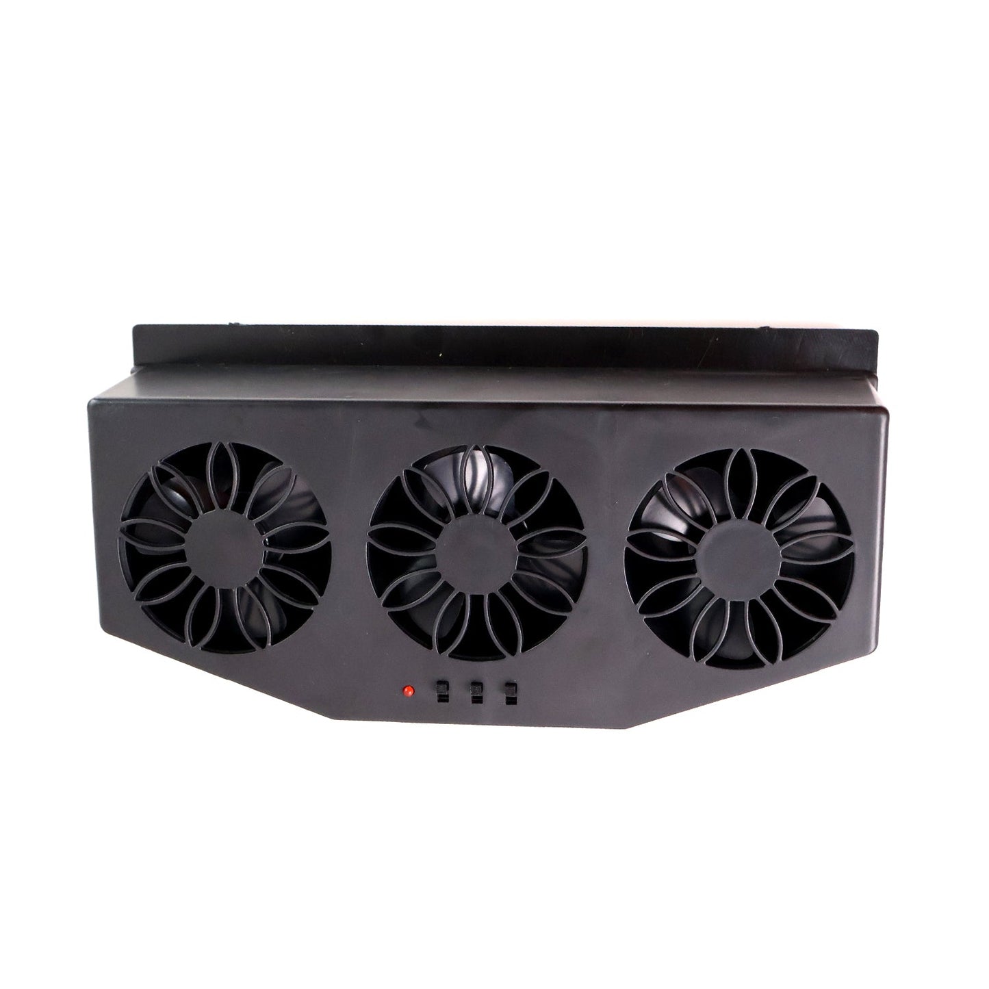 Triple Fan Solar Powered Car Exhaust System - Dual Power Cooling Fan