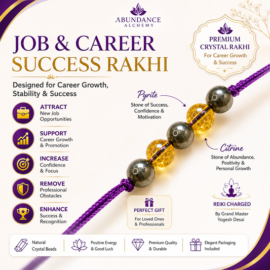 Premium Reiki Charged Crystal Rakhi Collection
