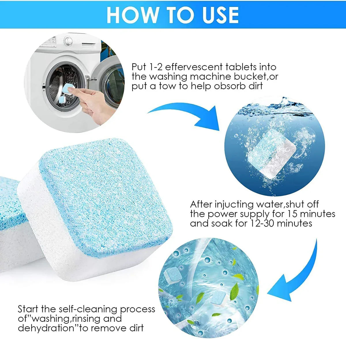 Washing Machine Deep Cleaning Tablets
