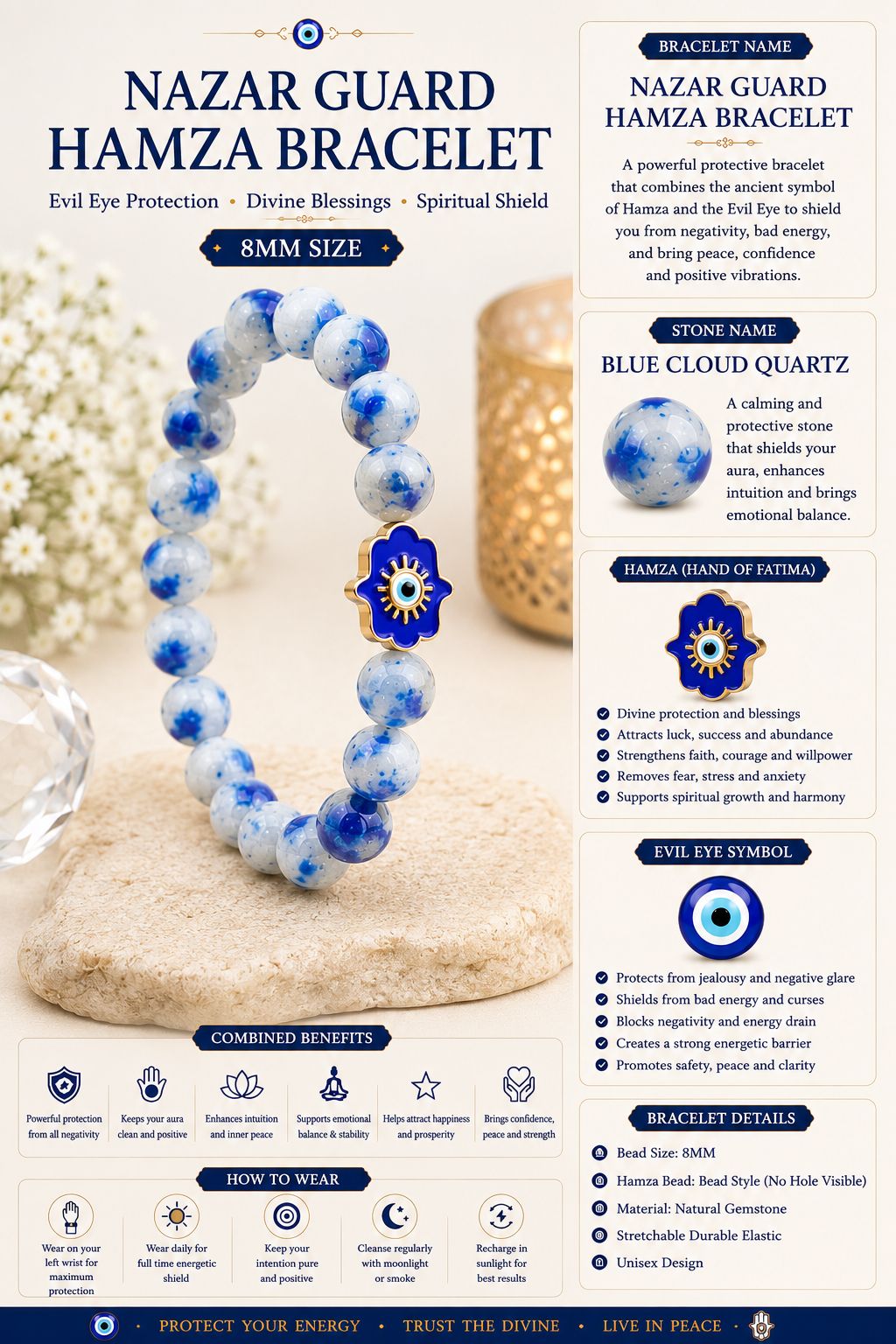Nazar Guard Hamza Bracelet