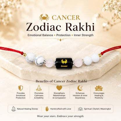 Zodiac Crystal Rakhi | Natural Healing Stone Rakhi