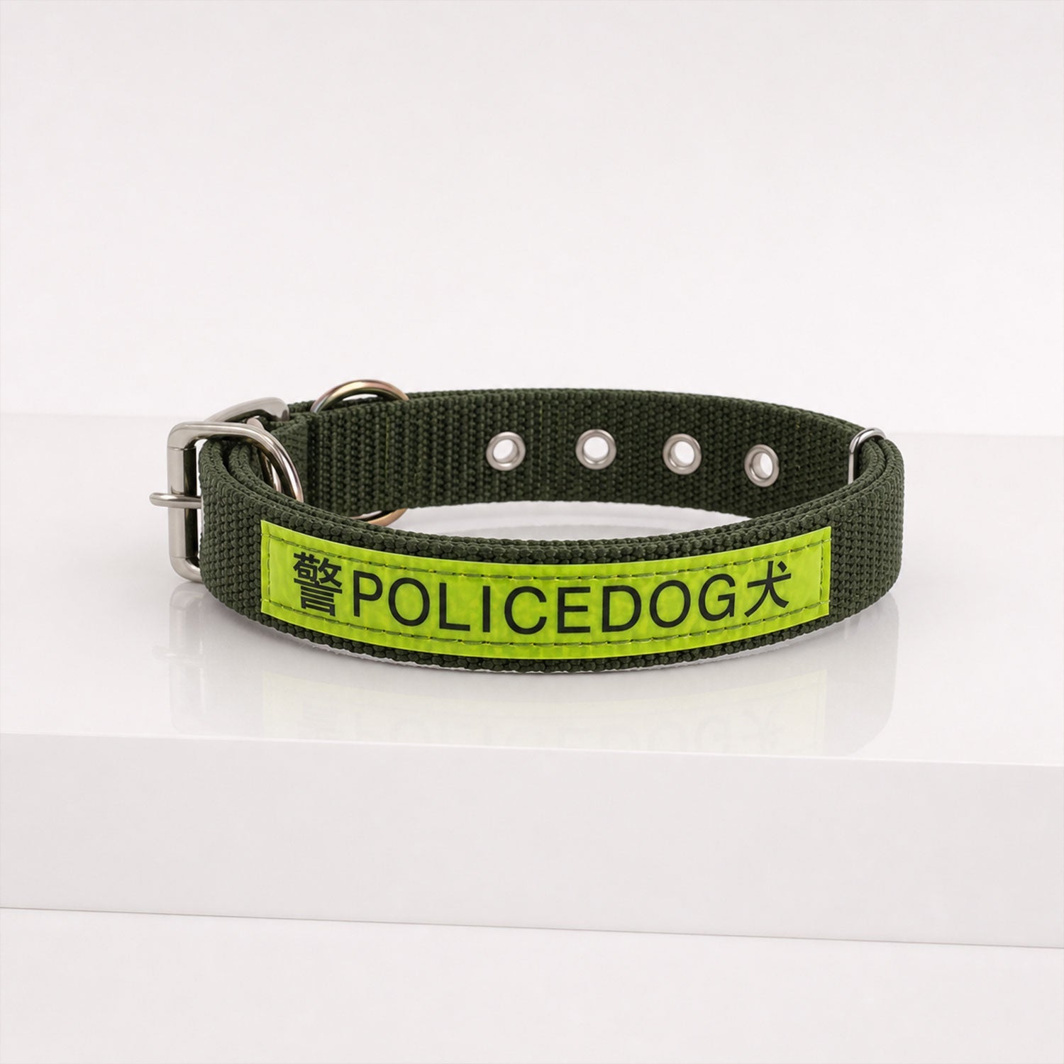 Heavy Duty Nylon Dog Collar  Reflective  Adjustable For Active Dogs