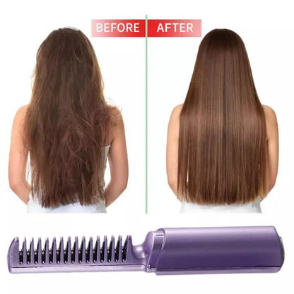 Rechargeable Mini Hair Straightener Brush