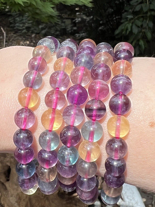 Rainbow Fluorite Bracelet for Clarity, Focus & Inner Peace | Reiki Energised Healing Bracelet