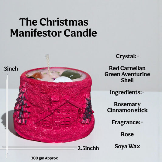 Manifestor Candle ✨ | Abundance, Joy & Positive Energy Candle with Crystals | Soya Wax Aromatherapy Candle