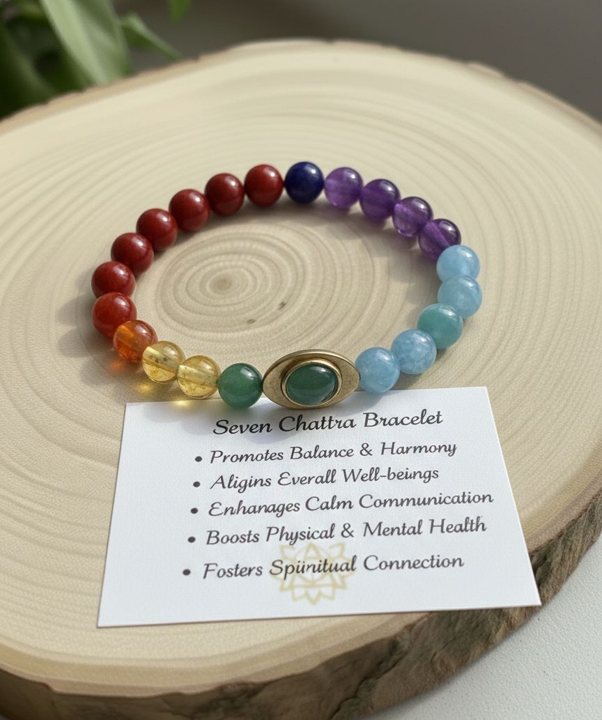 Premium Natural Crystal Bracelet with Ingot Charm for Wealth, Protection & Positive Energy | Tiger Eye, Citrine, Amethyst, Aventurine & More