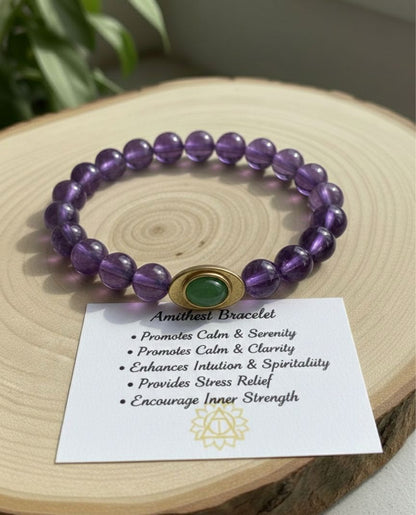 Premium Natural Crystal Bracelet with Ingot Charm for Wealth, Protection & Positive Energy | Tiger Eye, Citrine, Amethyst, Aventurine & More