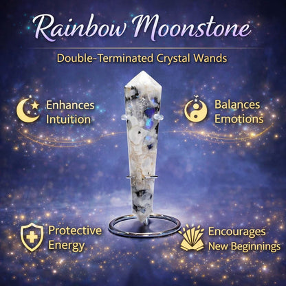 Double-Terminated Crystal Wands – Energy Healing, Chakra Balance & Manifestation Tools