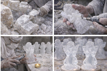 Pure Selenite Baby Angel (5 Inch) – Crystal Angel for Peace, Protection, Positivity & Vastu Placement