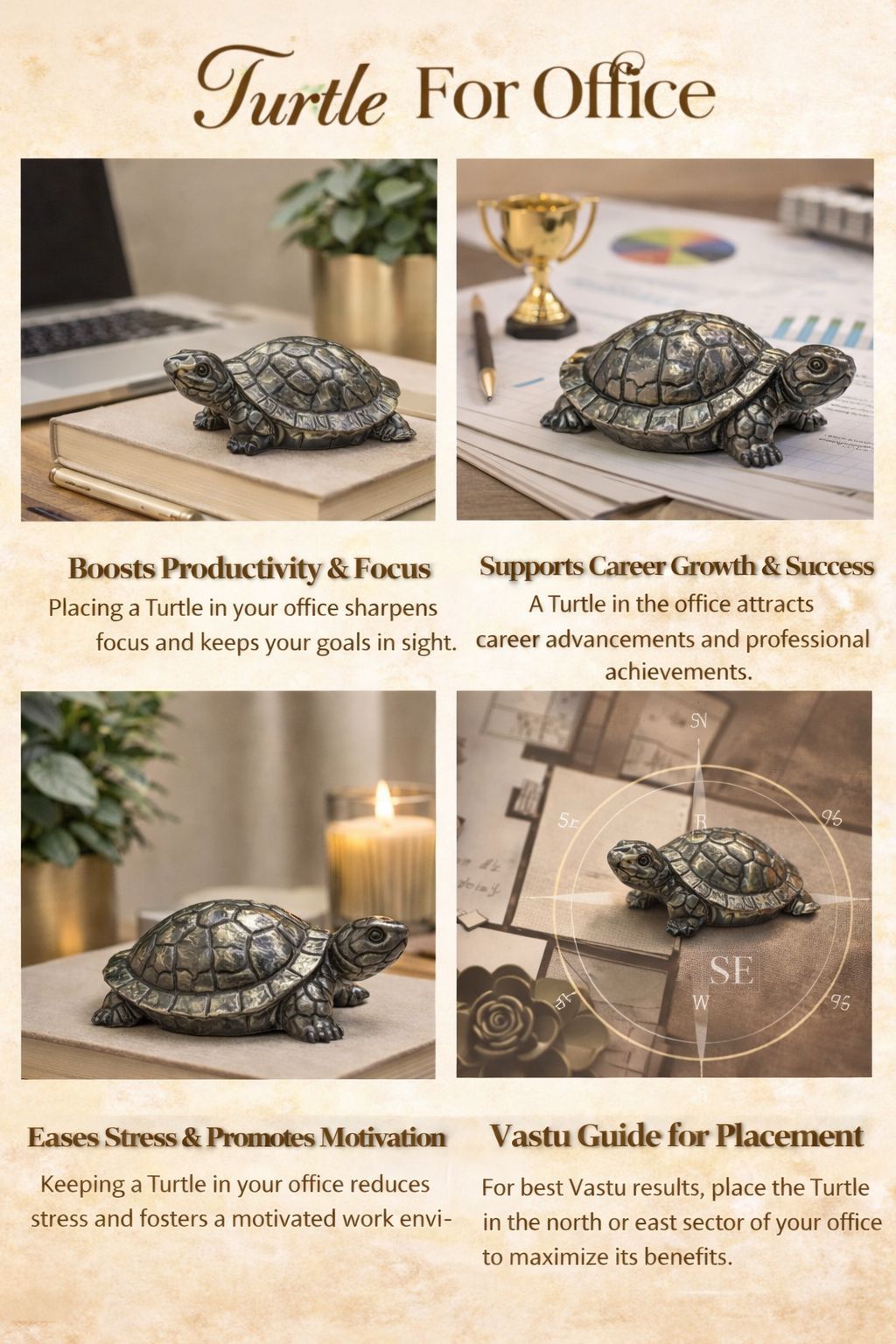 Pyrite Turtle – Feng Shui Wealth & Protection Decor for Home & Office | Vastu Money Attraction Crystal