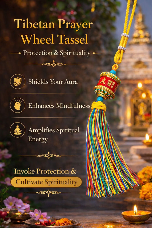 Tibetan Prayer Wheel Tassel | A Sacred Accent for Protection & Presence