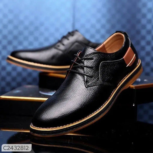 MENS DERBY SEMI FORMAL BLACK SHOE