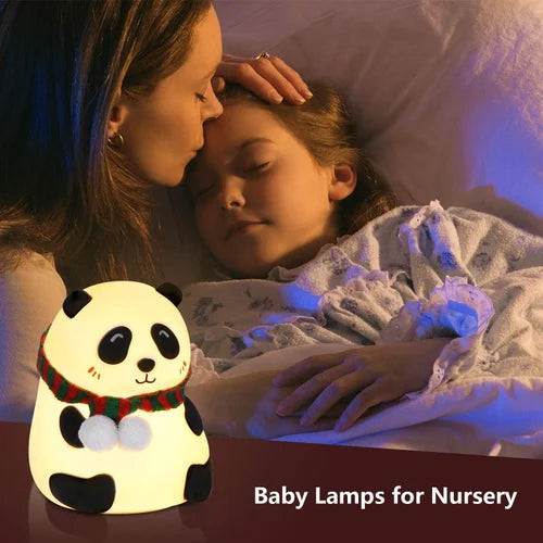 Cute Panda Night Light Adorable And Soothing LED Lamp Panda Soft Toys