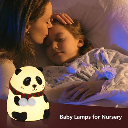 Cute Panda Night Light Adorable And Soothing LED Lamp Panda Soft Toys