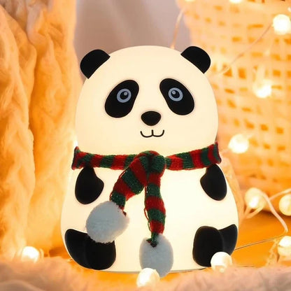 Cute Panda Night Light Adorable And Soothing LED Lamp Panda Soft Toys