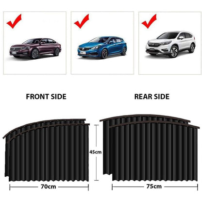 Premium Car Window Sunshade Curtains (4-Piece Set) | Heat Protection & Privacy UV Shield