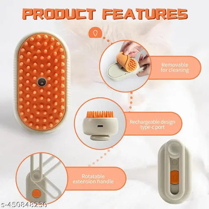 3 in 1 Pet Hair Removal Steam Brush 🐶🐱