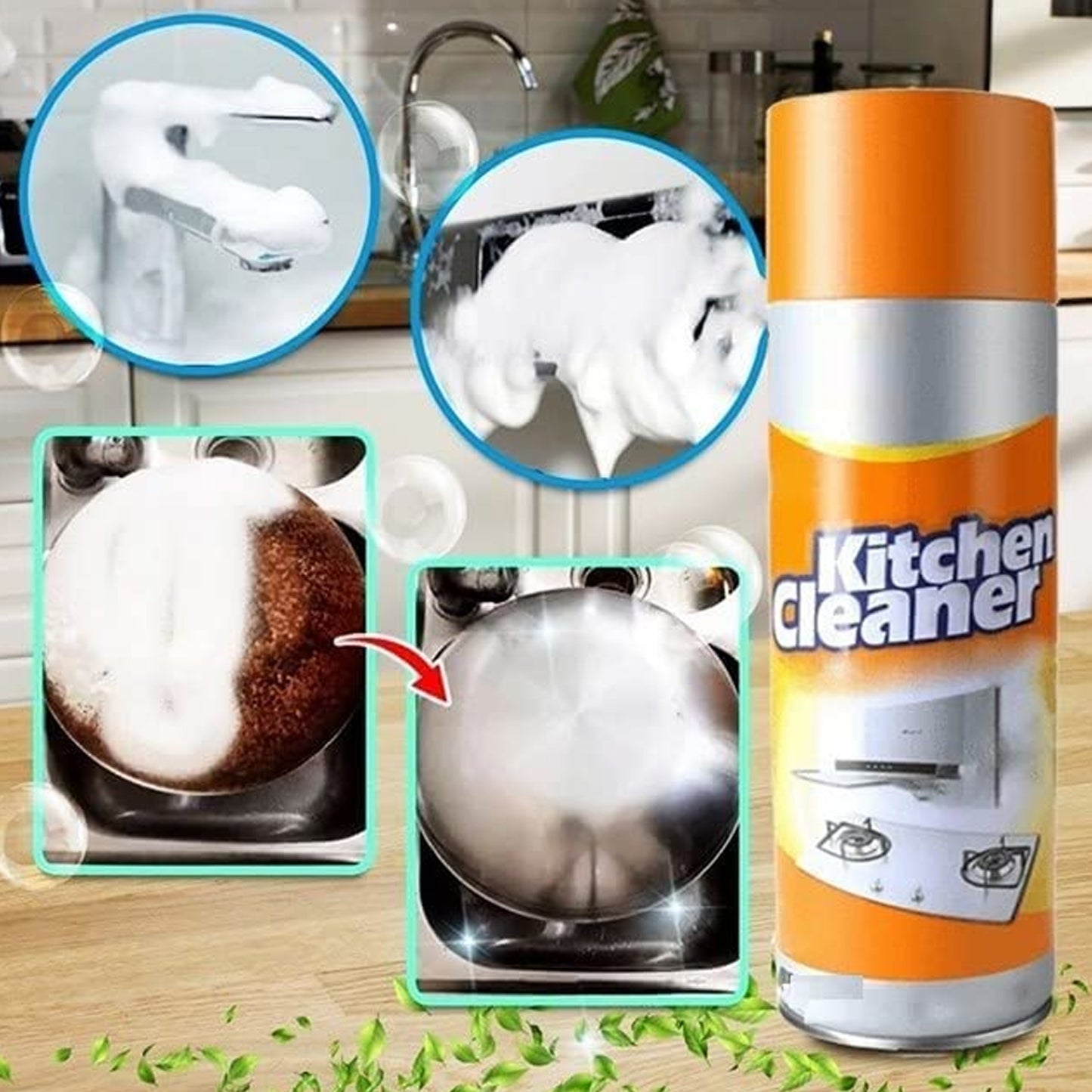 Multipurpose Bubble Foam Cleaner Kitchen Cleaner Spray (500 Ml)