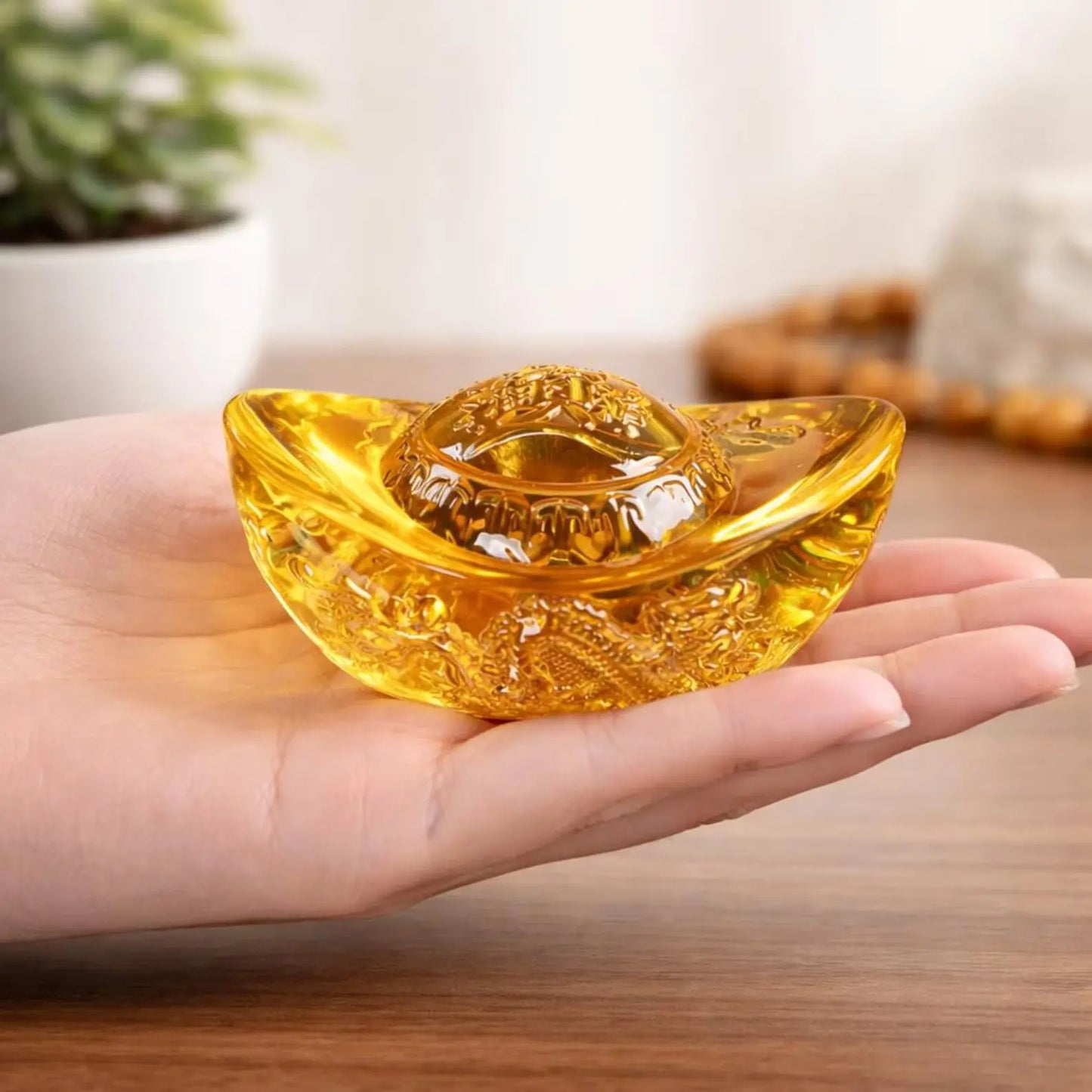 Feng Shui Golden Ingot for Wealth & Prosperity | Lucky Wealth Symbol for Home, Office & Business Growth